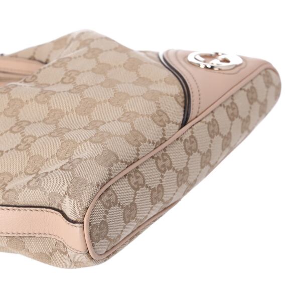 GUCCI GG Interlocking G Hobo Handbag 182489 Beige Gold - Picture 4 of 8